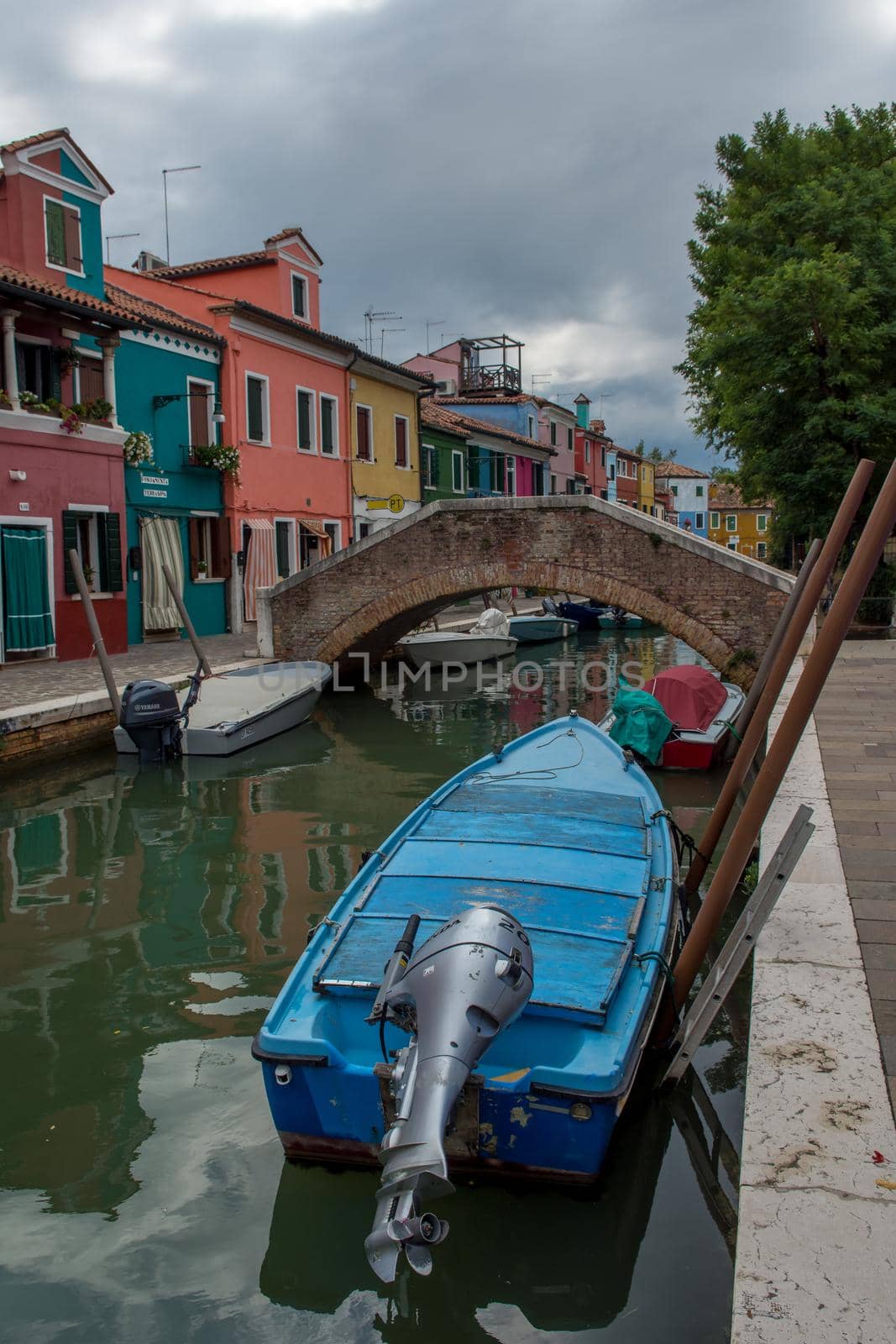 discovery of the city of Venice, Burano and its small canals and romantic alleys, Italy