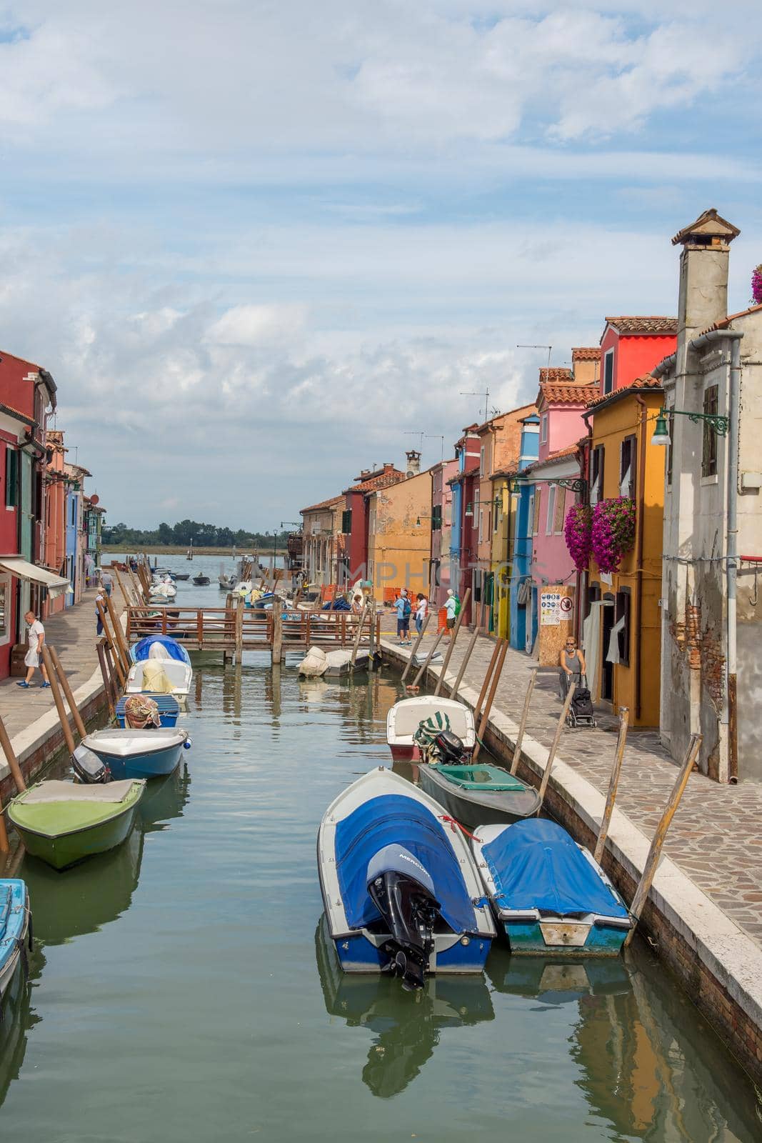 discovery of the city of Venice, Burano and its small canals and romantic alleys, Italy