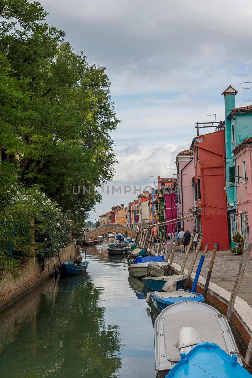 discovery of the city of Venice, Burano and its small canals and romantic alleys, Italy