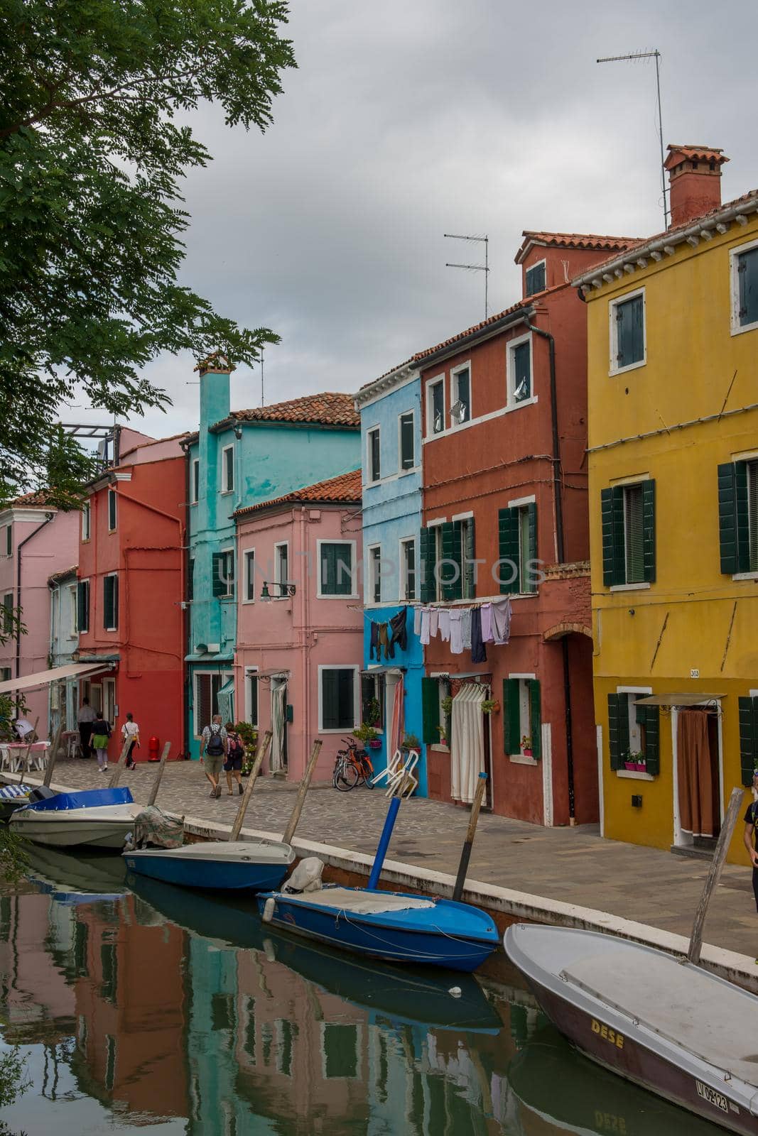 discovery of the city of Venice, Burano and its small canals and romantic alleys, Italy