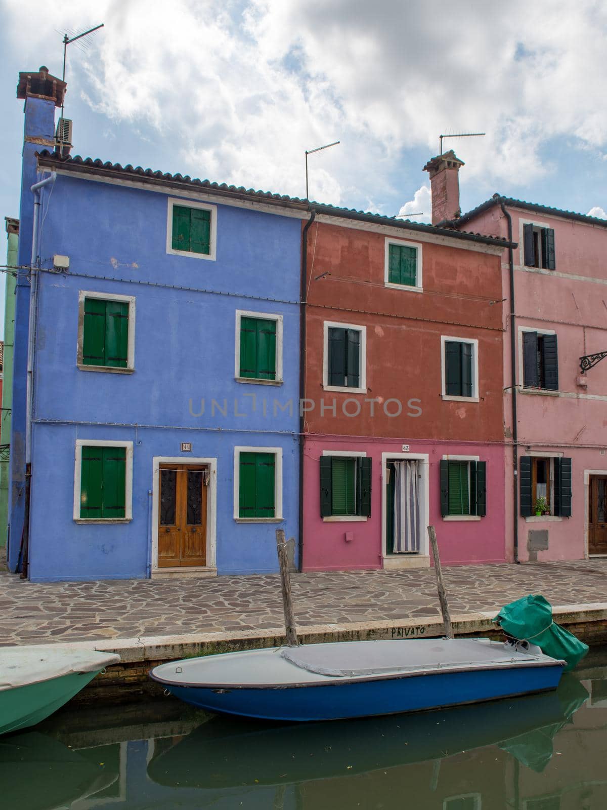 discovery of the city of Venice, Burano and its small canals and romantic alleys, Italy