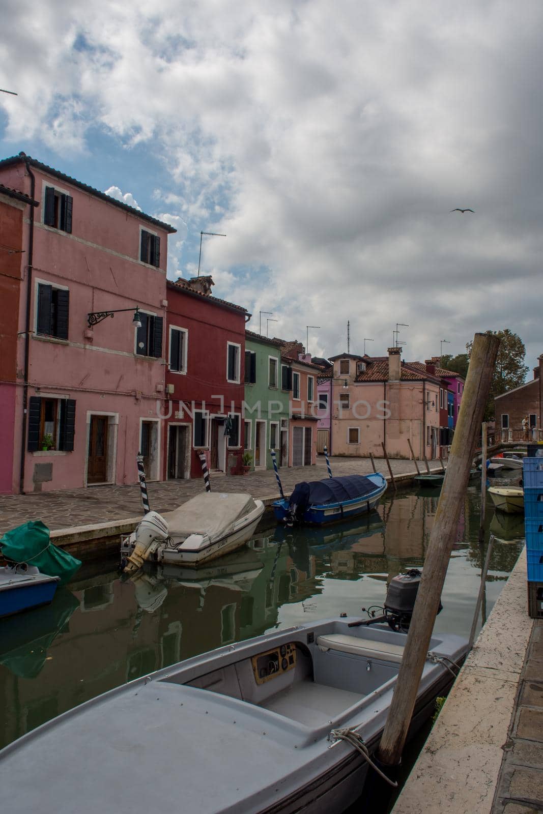 discovery of the city of Venice, Burano and its small canals and romantic alleys, Italy