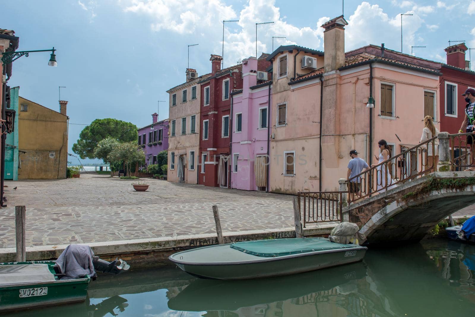 discovery of the city of Venice, Burano and its small canals and romantic alleys, Italy