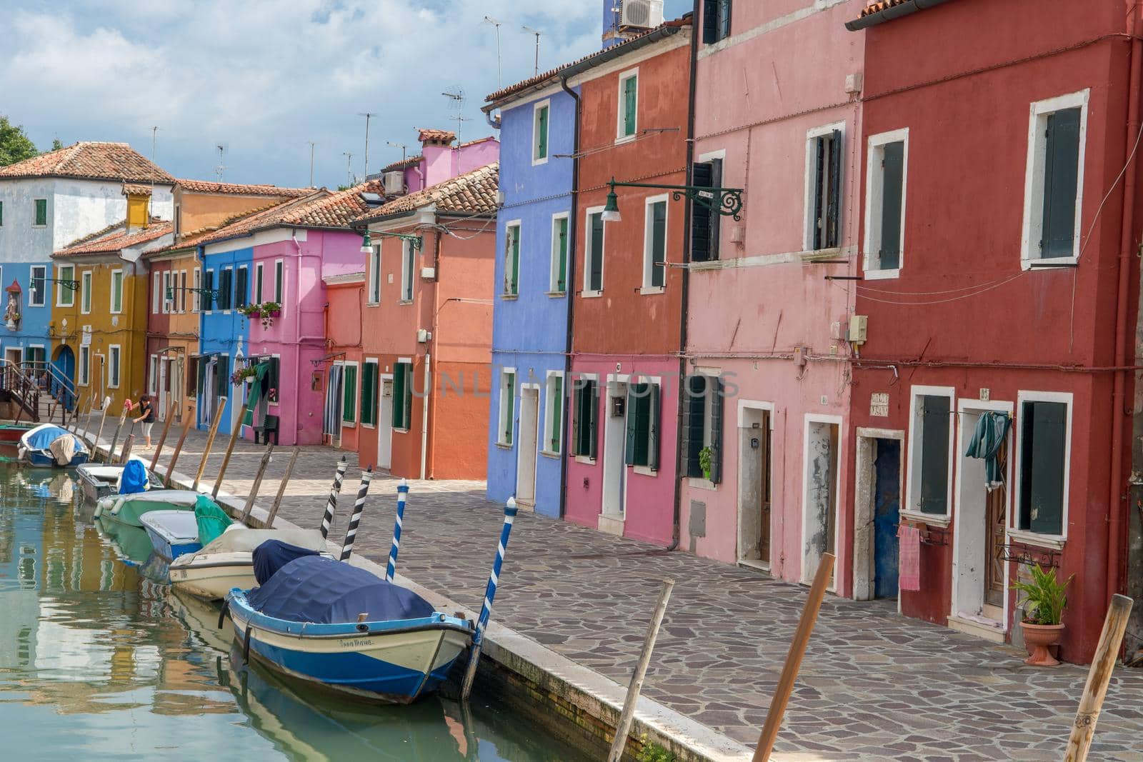 discovery of the city of Venice, Burano and its small canals and romantic alleys, Italy