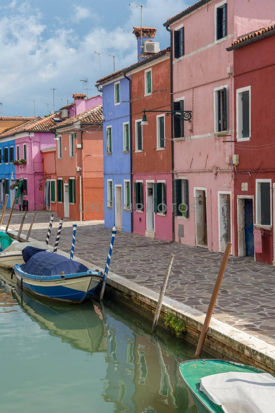 discovery of the city of Venice, Burano and its small canals and romantic alleys, Italy