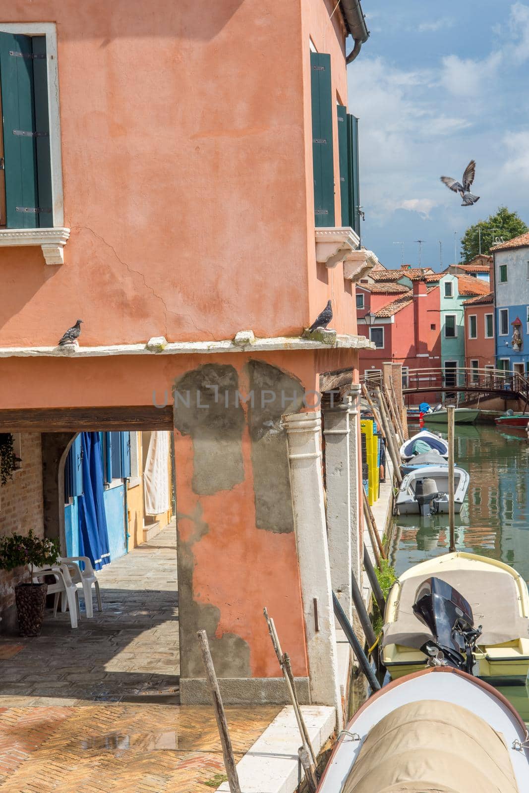 discovery of the city of Venice, Burano and its small canals and romantic alleys, Italy