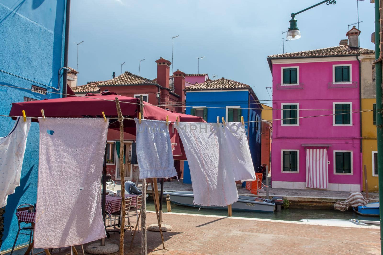 discovery of the city of Venice, Burano and its small canals and romantic alleys, Italy