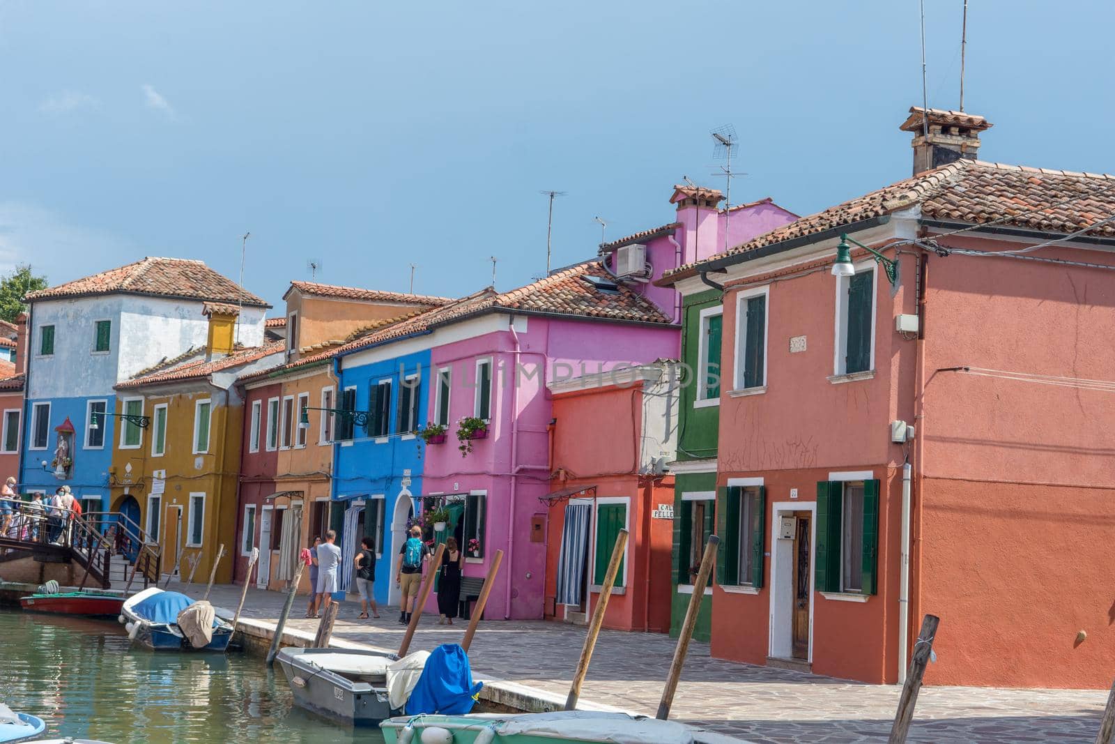 discovery of the city of Venice, Burano and its small canals and romantic alleys, Italy