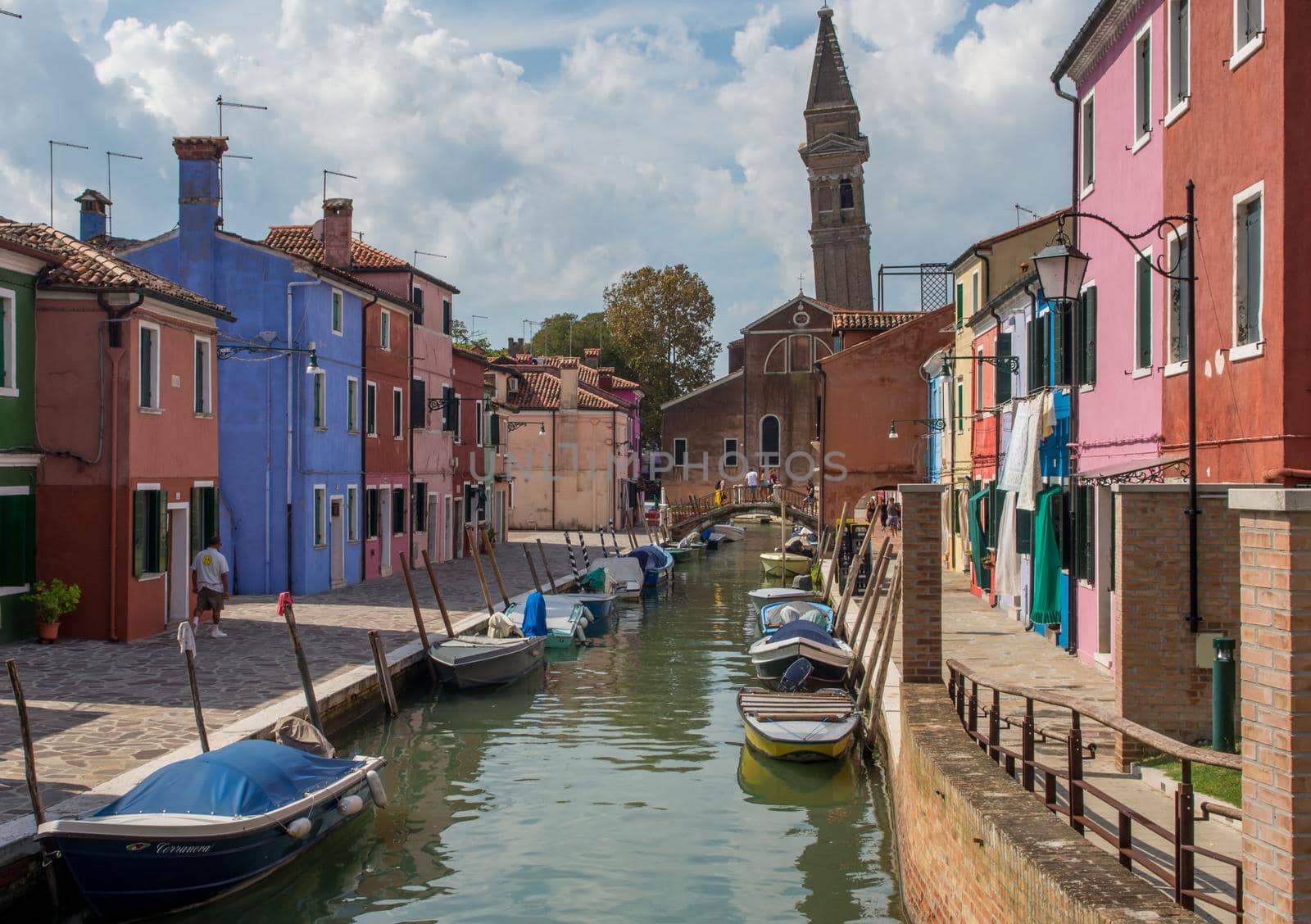 discovery of the city of Venice, Burano and its small canals and romantic alleys, Italy