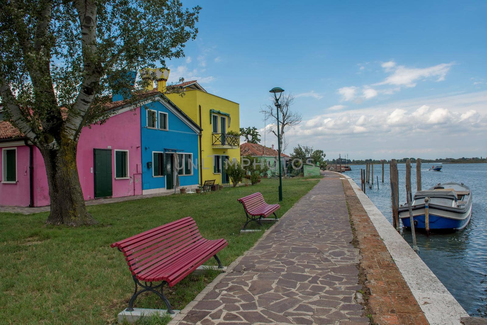 discovery of the city of Venice, Burano and its small canals and romantic alleys, Italy