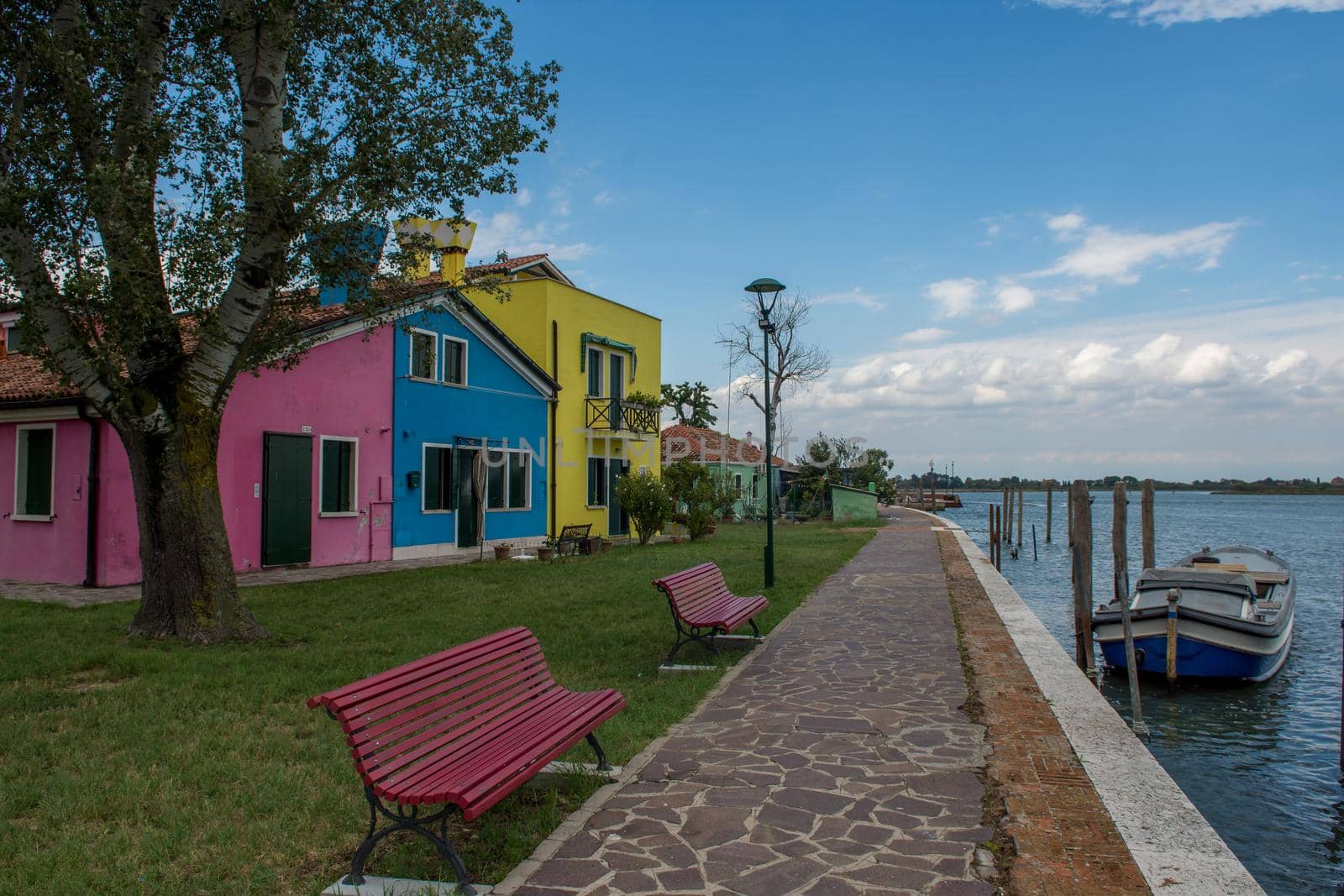 discovery of the city of Venice, Burano and its small canals and romantic alleys, Italy