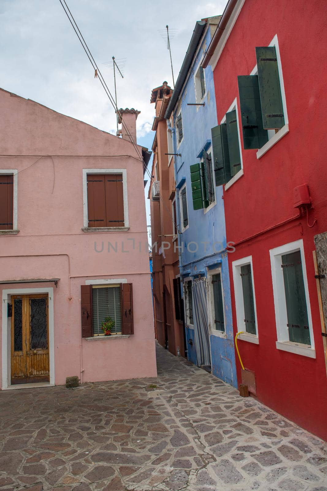 discovery of the city of Venice, Burano and its small canals and romantic alleys, Italy