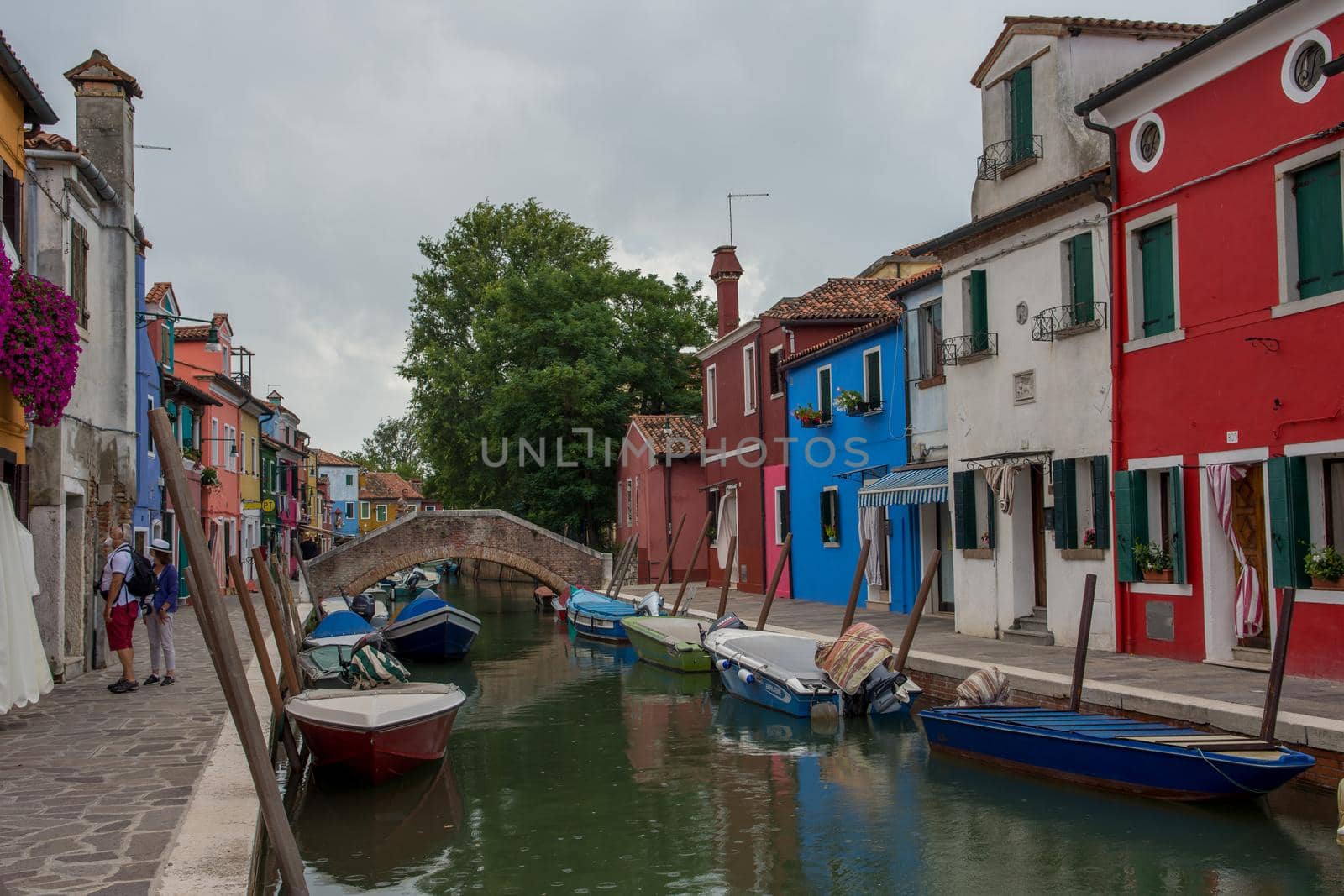 discovery of the city of Venice, Burano and its small canals and romantic alleys, Italy