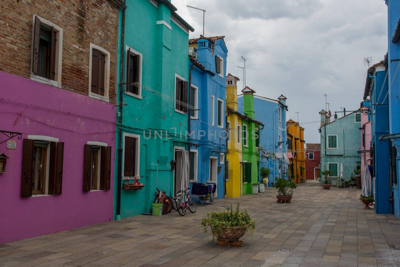 discovery of the city of Venice, Burano and its small canals and romantic alleys, Italy