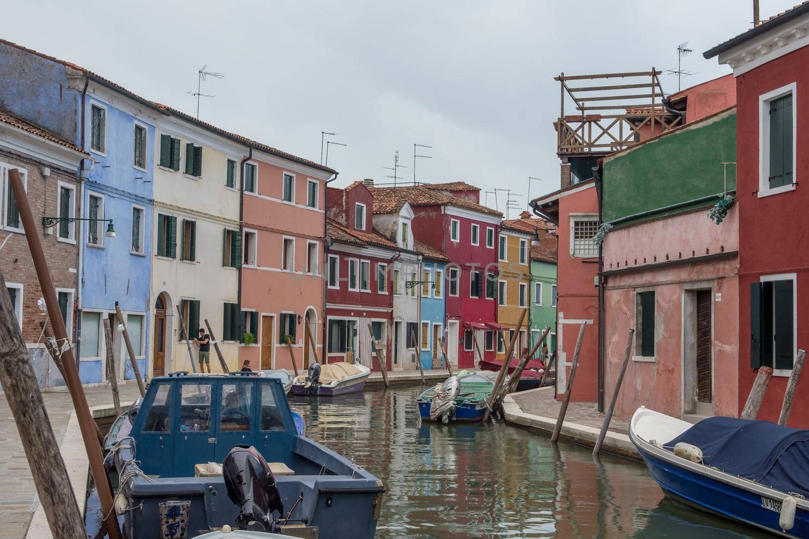 discovery of the city of Venice, Burano and its small canals and romantic alleys, Italy