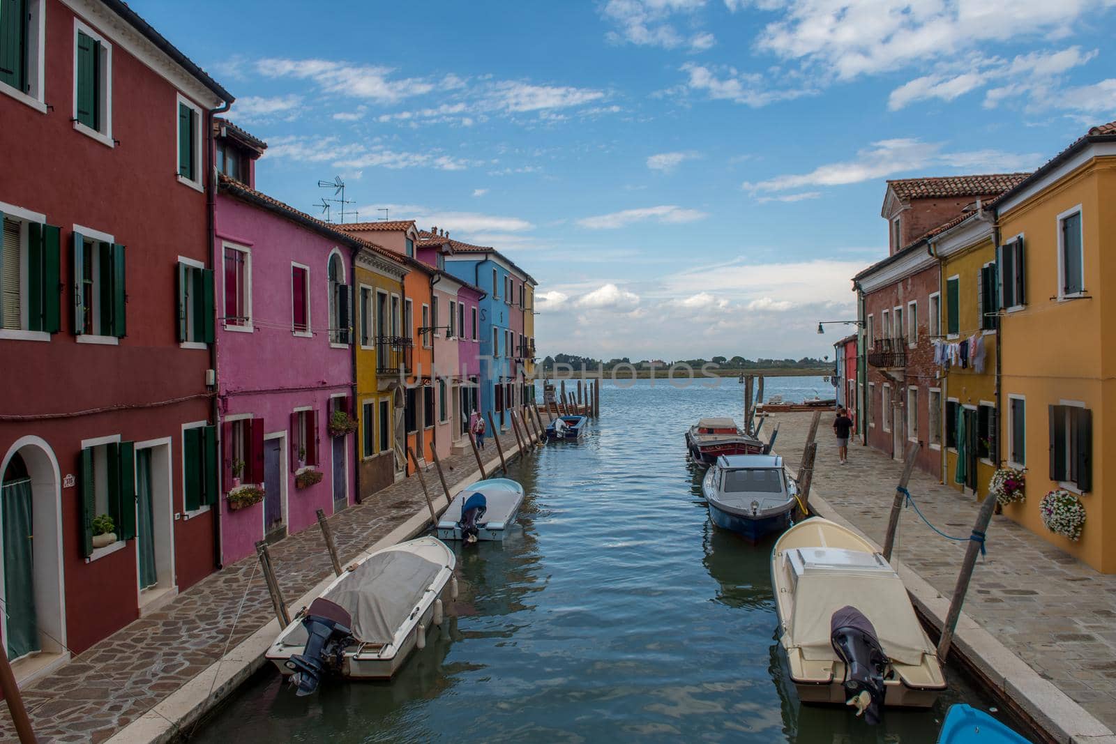 discovery of the city of Venice, Burano and its small canals and romantic alleys, Italy