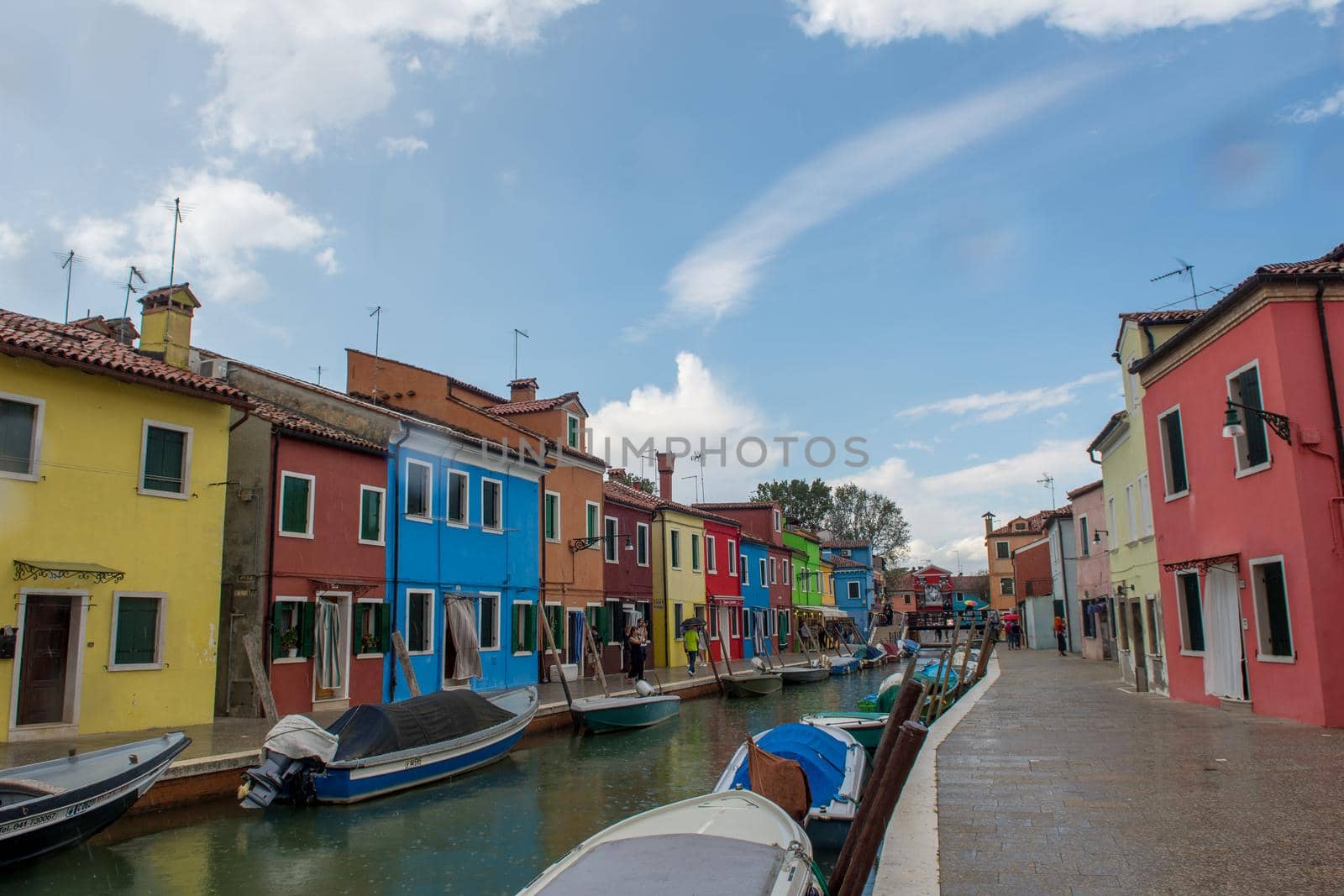 discovery of the city of Venice, Burano and its small canals and romantic alleys, Italy