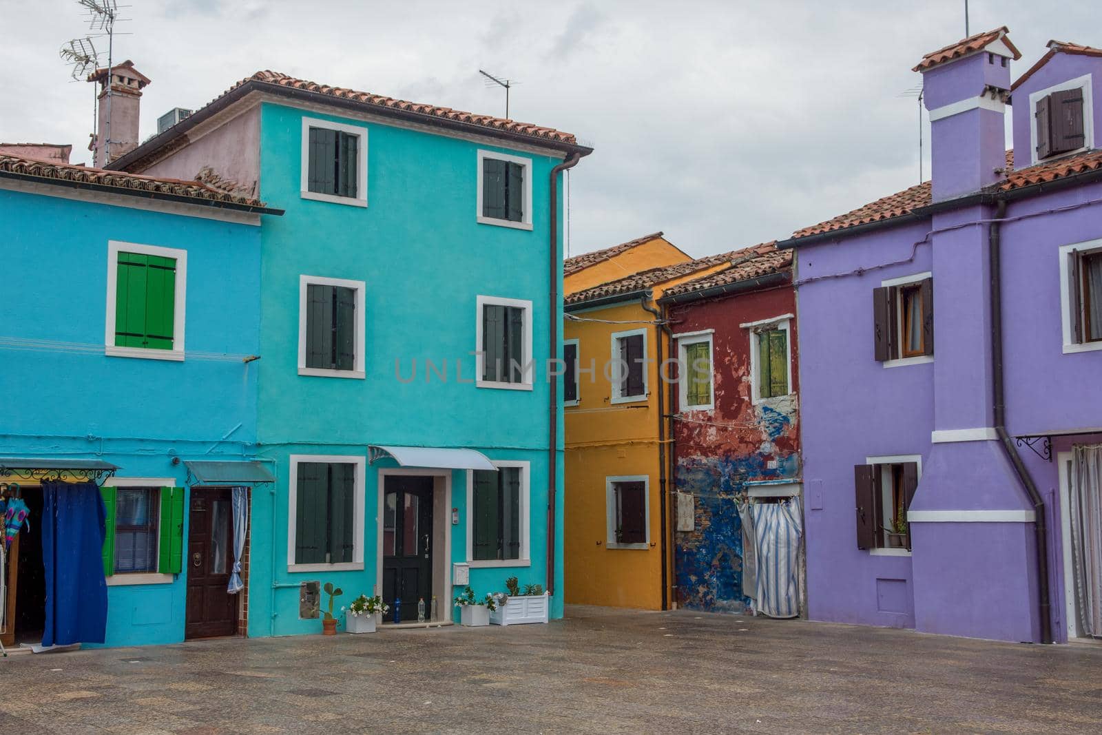 discovery of the city of Venice, Burano and its small canals and romantic alleys, Italy