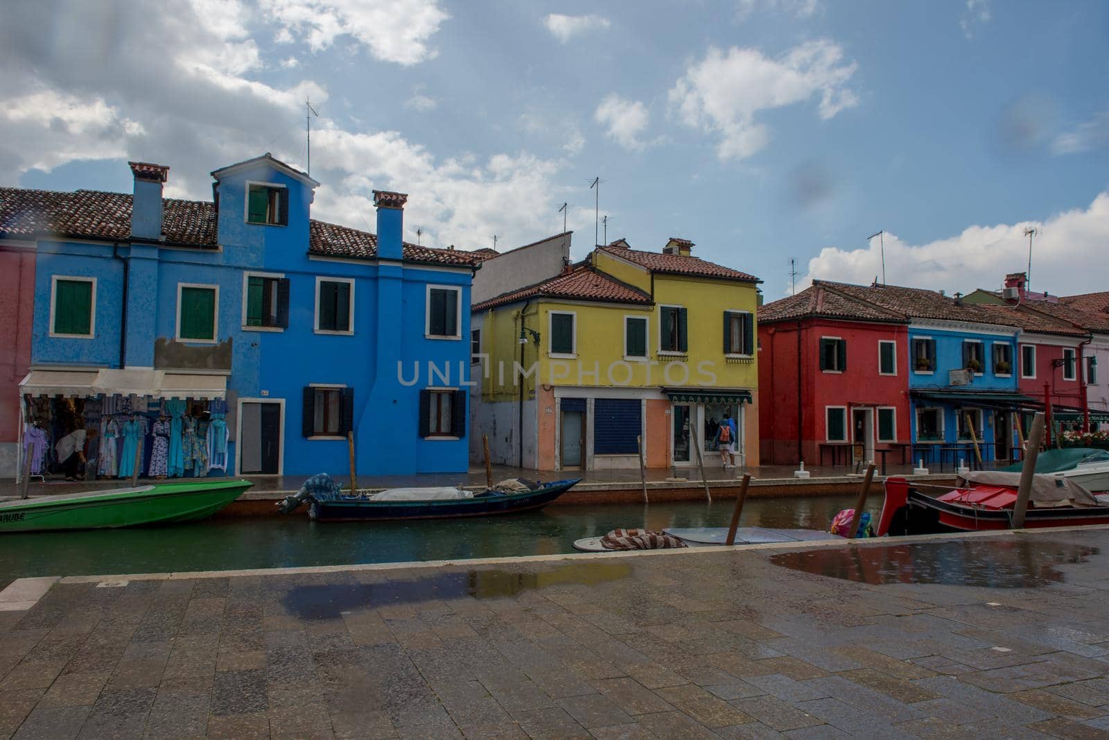 discovery of the city of Venice, Burano and its small canals and romantic alleys, Italy