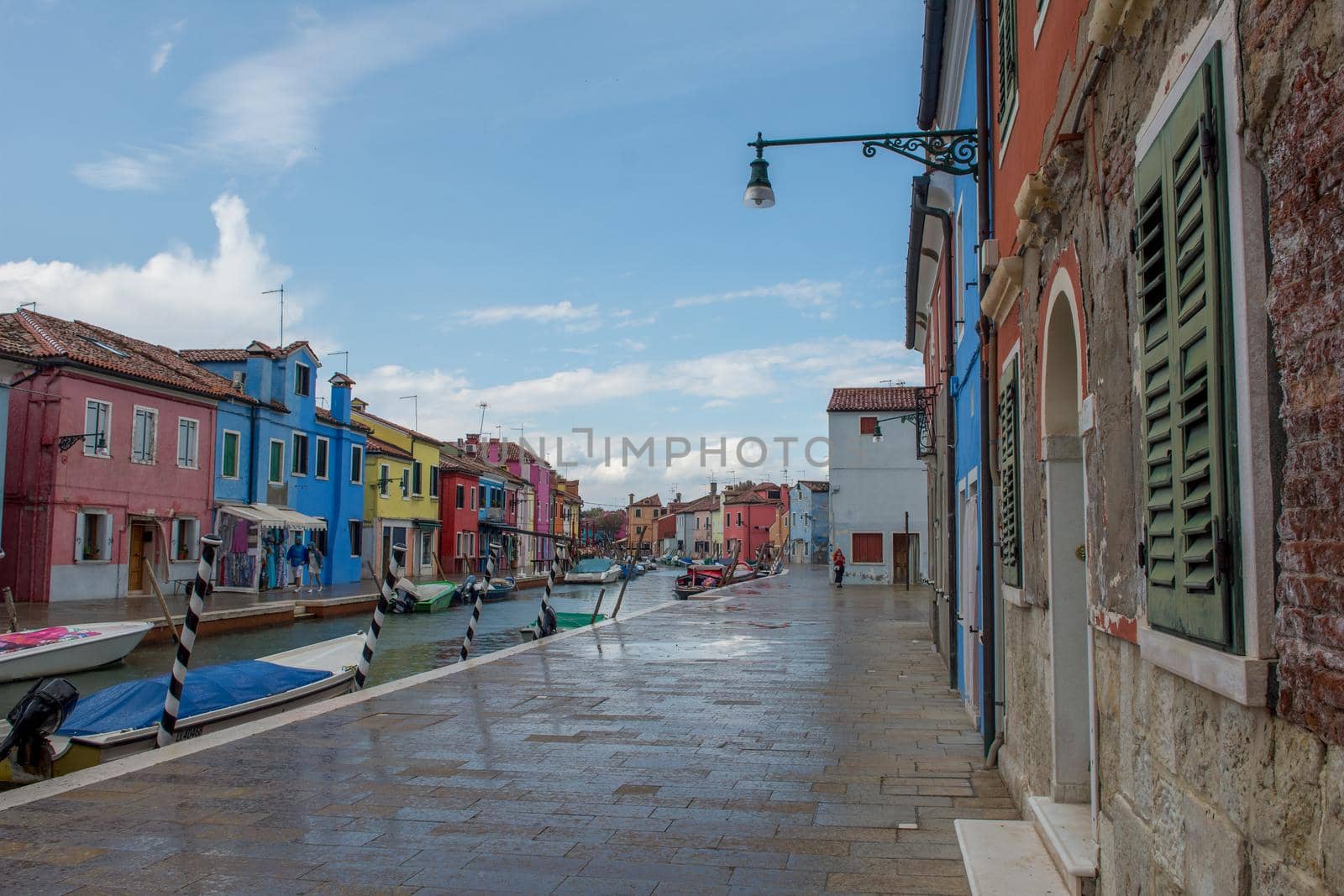 discovery of the city of Venice, Burano and its small canals and romantic alleys, Italy