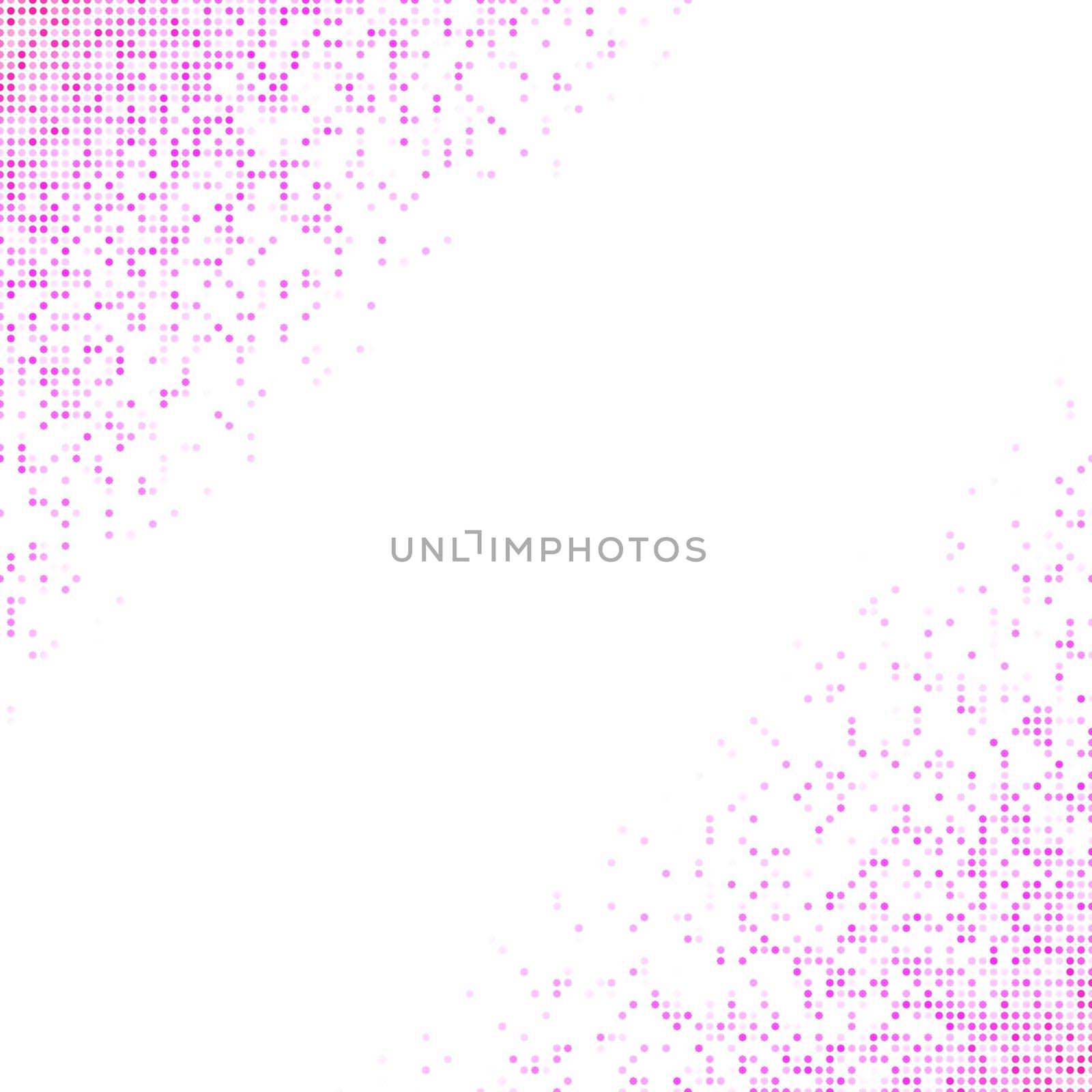 Abstract fashion polka dots background. White seamless pattern with pink gradient circles. Template design for invitation, poster, card, flyer, banner, textile, fabric.