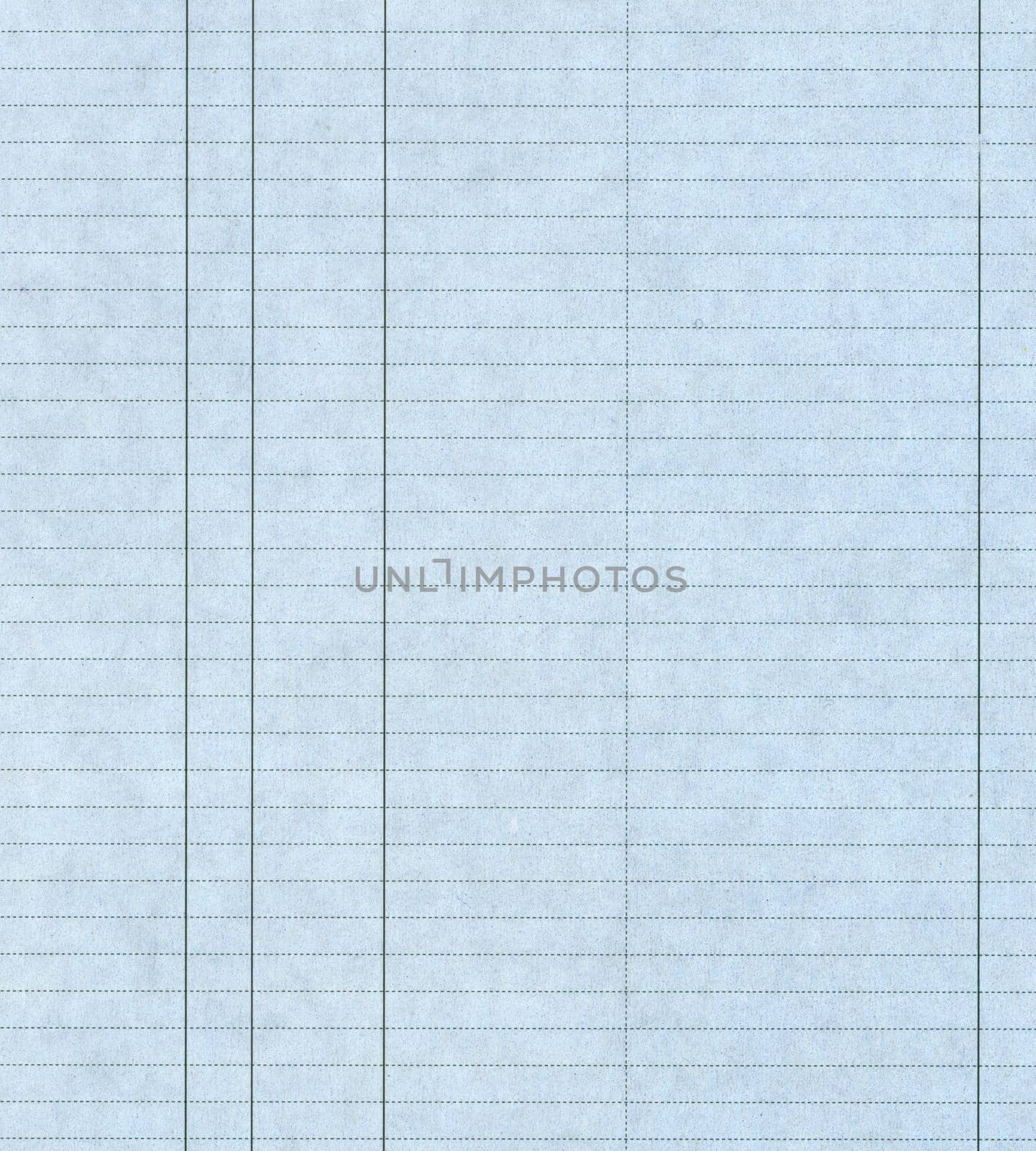 Blank paper form with light blue cells