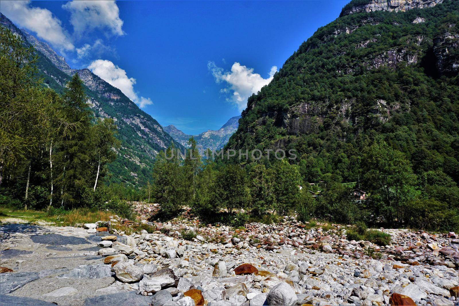 Verzasca valley on a beautiful sunny day, Ticino, Switzerland
