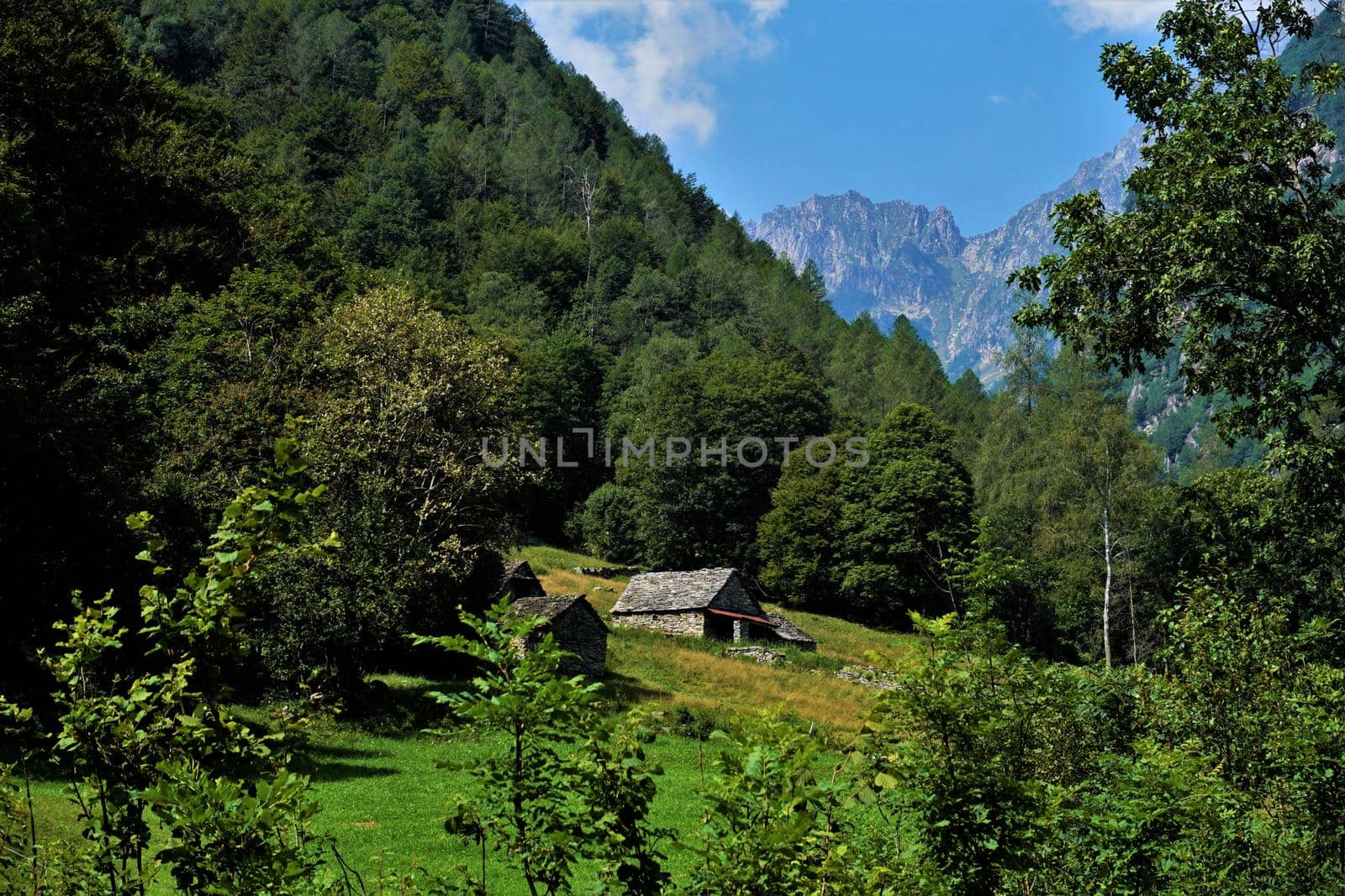 Typical stone houses in the Verzasca valley, Ticino by pisces2386