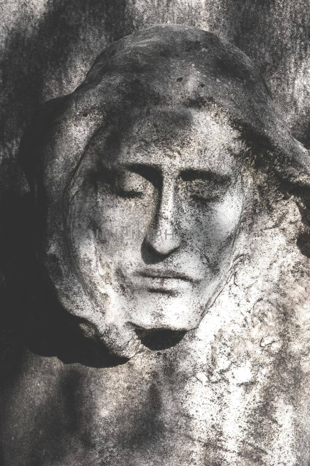 Bas-relief of Jesus. Vintage style photo of Jesus Christ statue. Ideal for events and concepts.