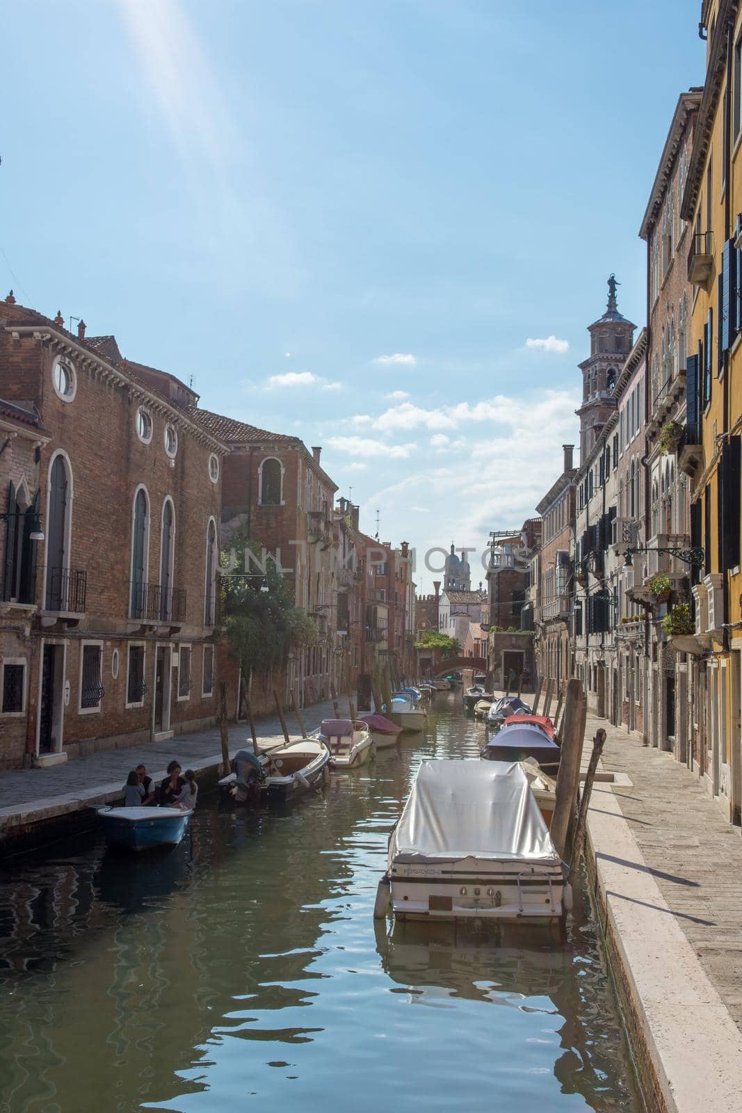 discovery of the city of Venice and its small canals and romantic alleys, Italy