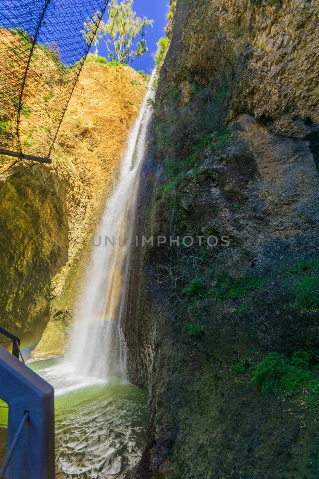 View of the Tanur waterfall, in the Ayun Stream Nature Reserve, Upper Galilee, Northern Israel