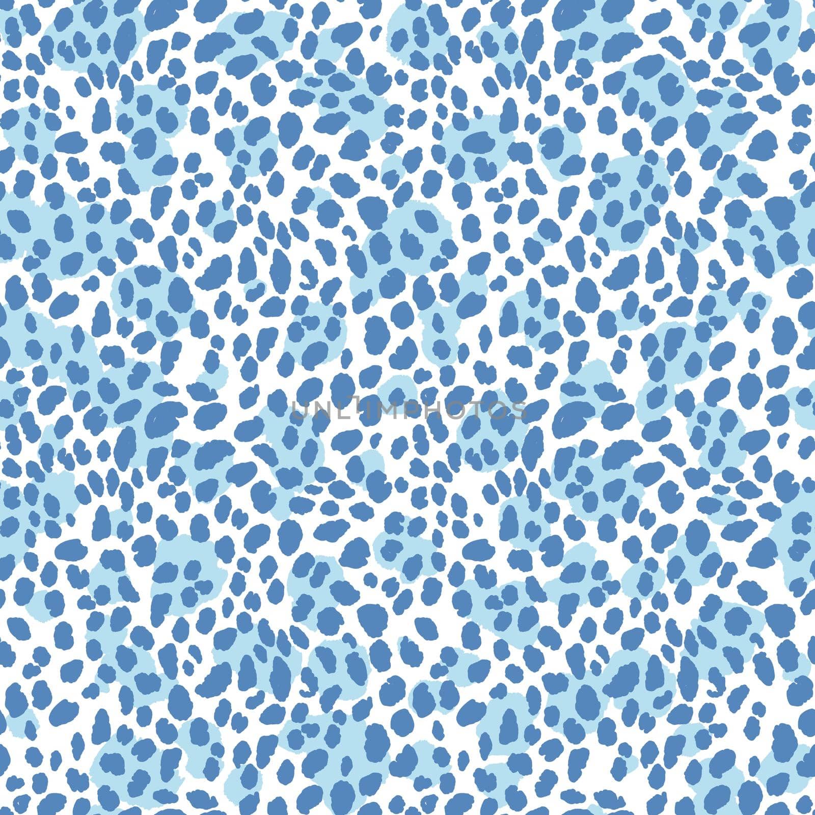 Abstract modern leopard seamless pattern. Animals trendy background. Blue and black decorative vector stock illustration for print, card, postcard, fabric, textile. Modern ornament of stylized skin