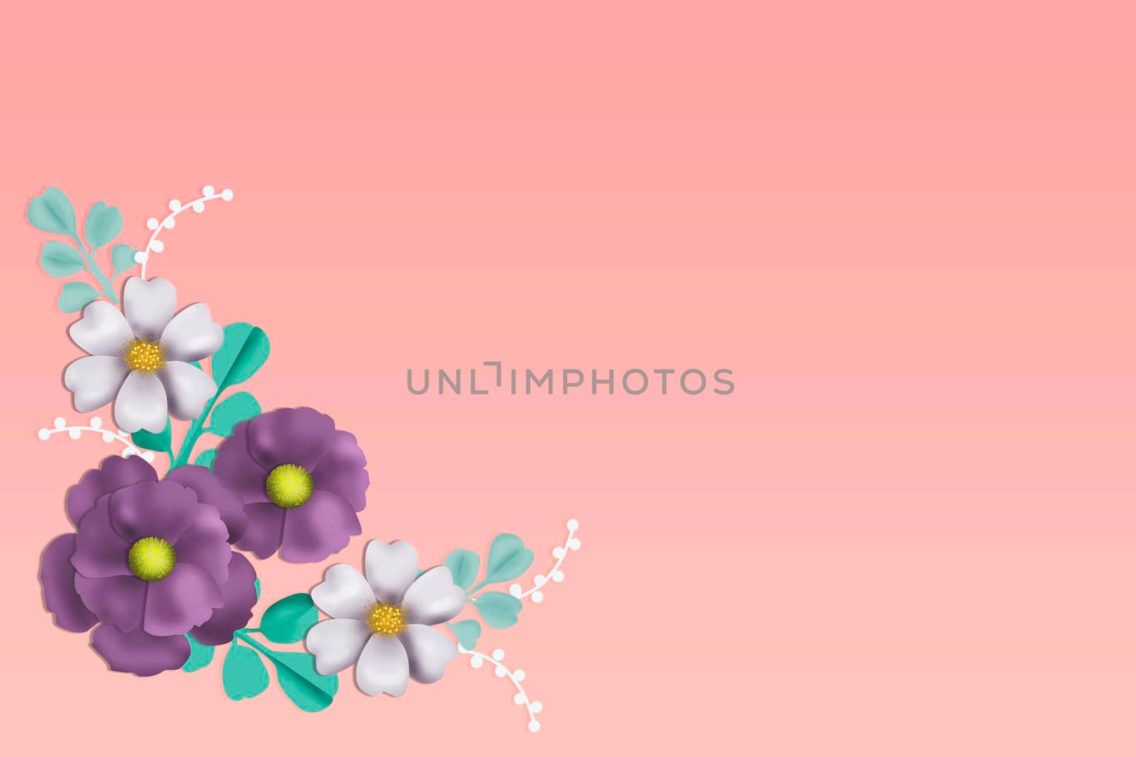 Delicate romantic background with flowers. for design and networking.