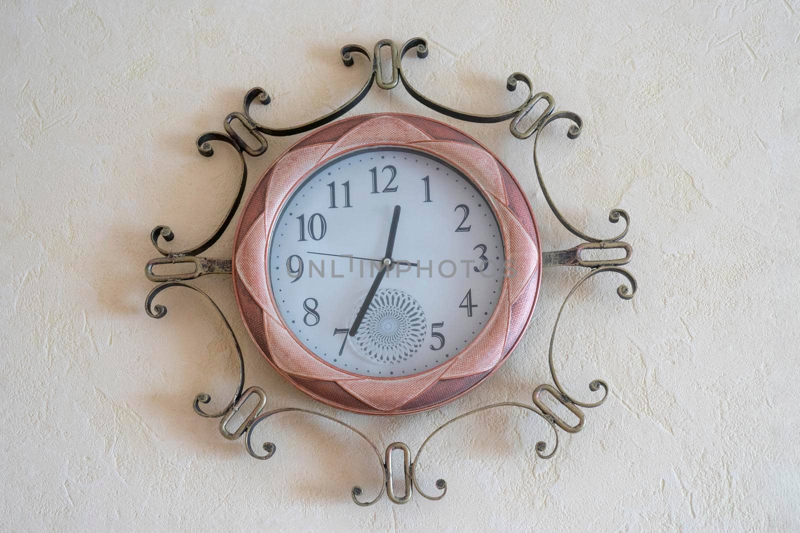 Wall clock on a light background Wallpapers. design