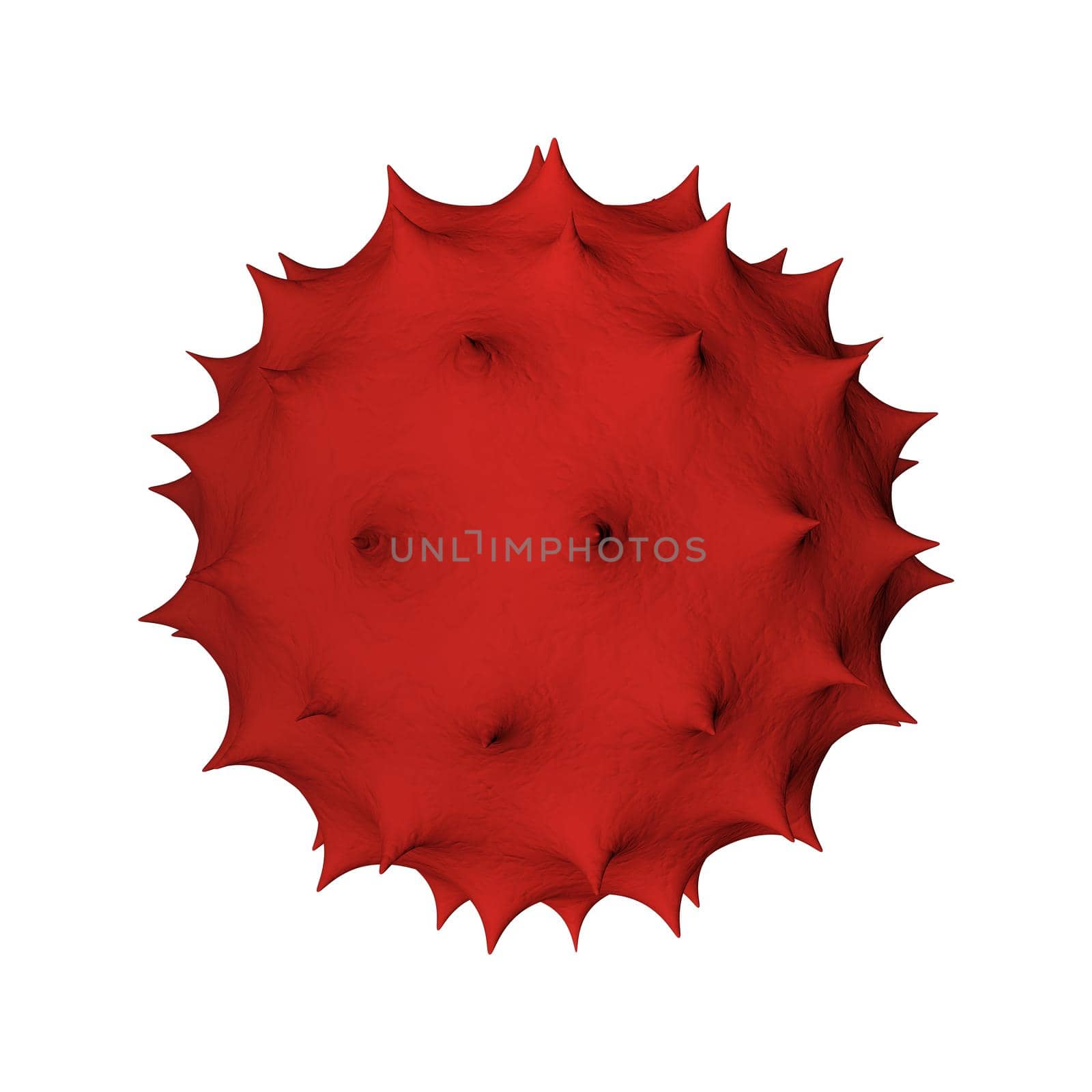 Illustration of a virus - 3d rendered - isolated on background