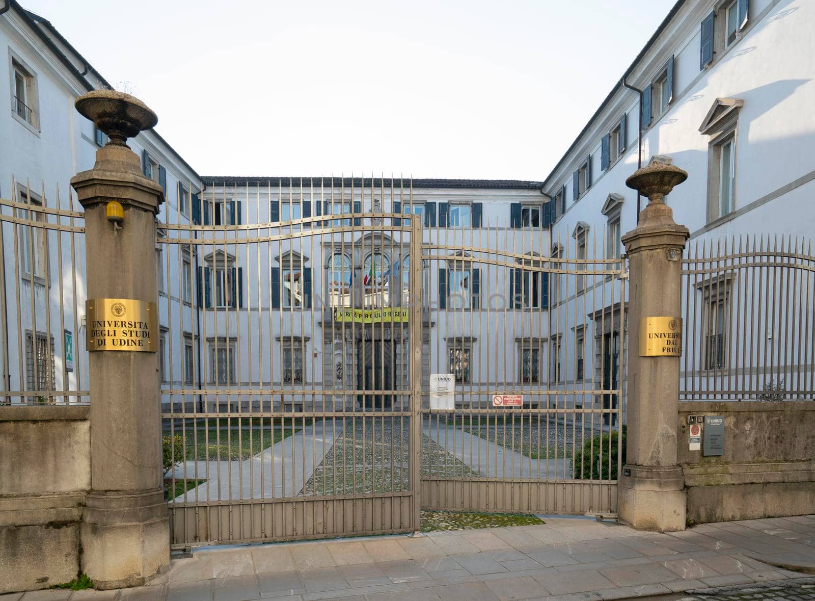 Udine, Italy. February 11, 2020. Antonini palace, seat of the University of Udine