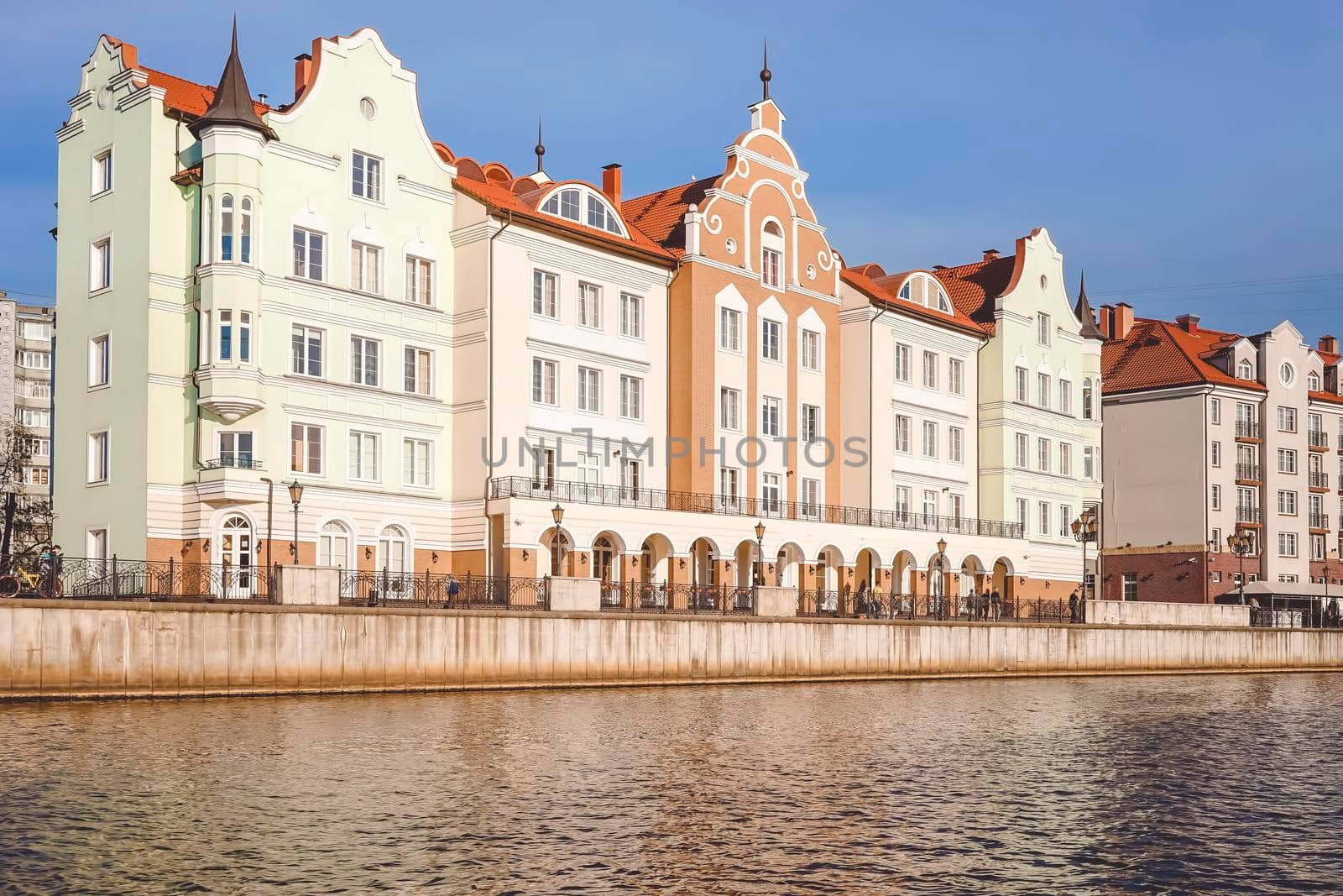 Kaliningrad , Russia-may 11, 2016: urban landscape with beautiful architecture of the historic city.