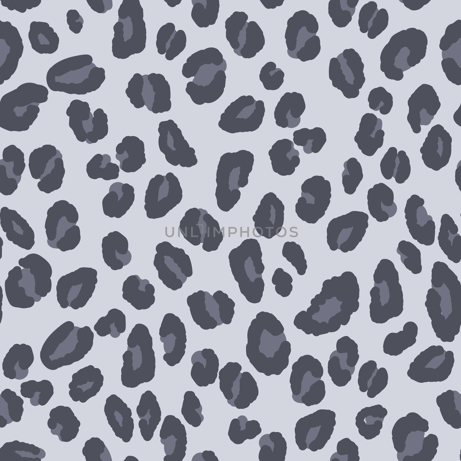 Abstract modern leopard seamless pattern. Animals trendy background. Grey and black decorative vector stock illustration for print, card, postcard, fabric, textile. Modern ornament of stylized skin. by allaku