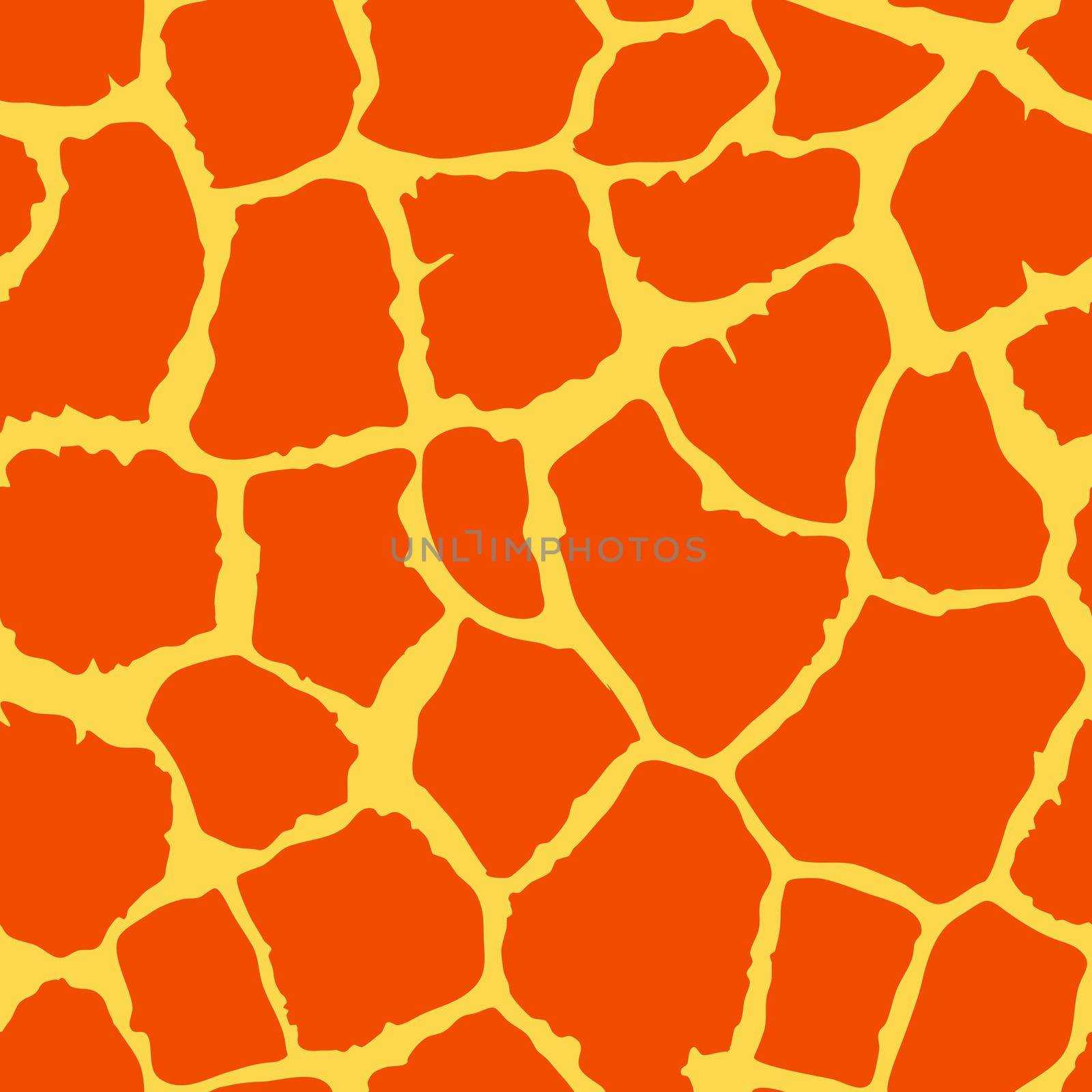 Abstract modern giraffe seamless pattern. Animals trendy background. Orange decorative vector stock illustration for print, card, postcard, fabric, textile. Modern ornament of stylized skin. by allaku