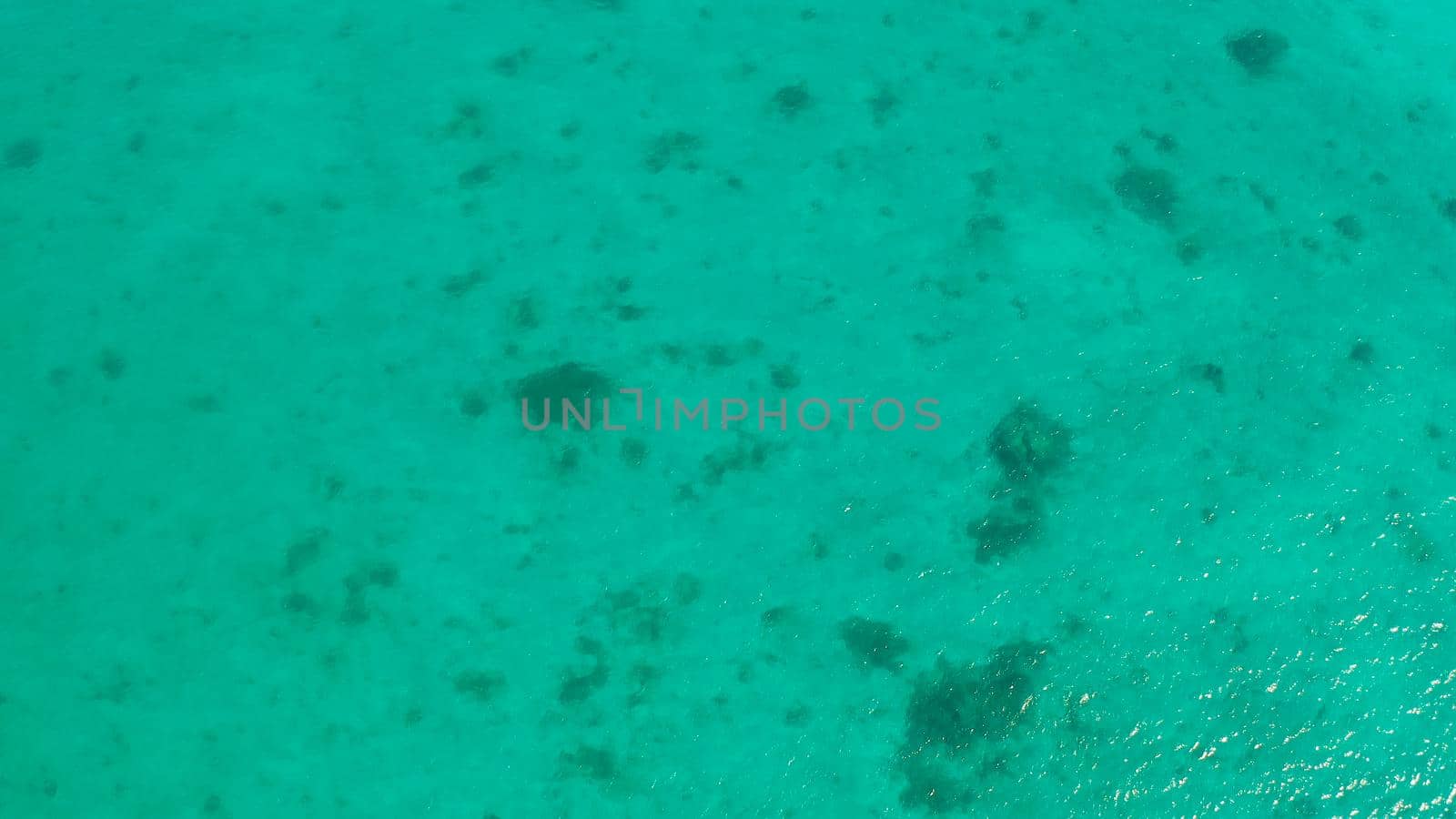 Sailing yacht in lagoon turquoise water, aerial view. Sailing boat glides over the waves, Summer and travel vacation concept