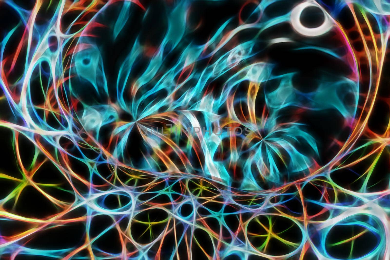 Abstract fractal multicolored background with a futuristic pattern.