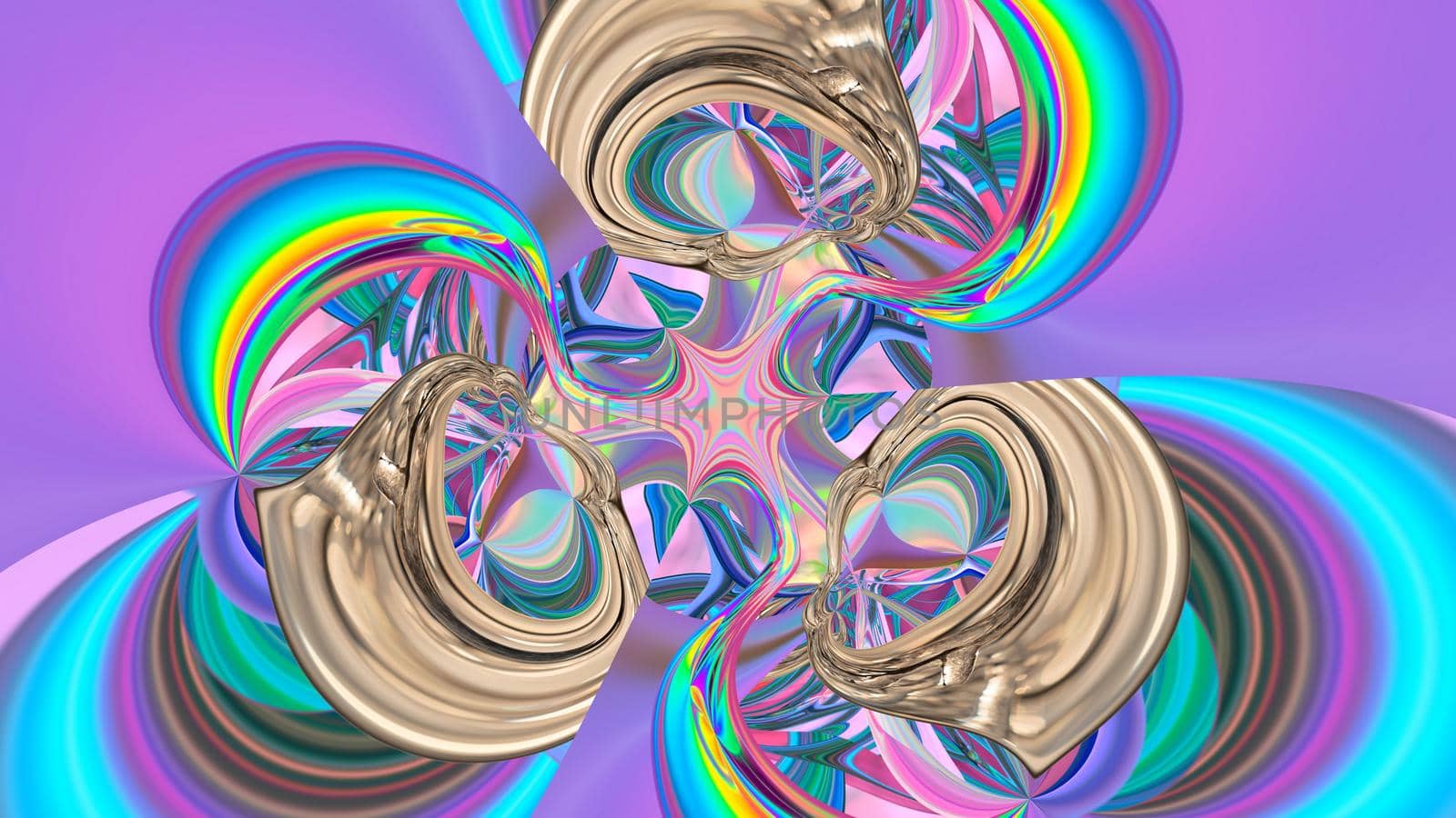 Abstract multicolored iridescent texture background. 3d image.