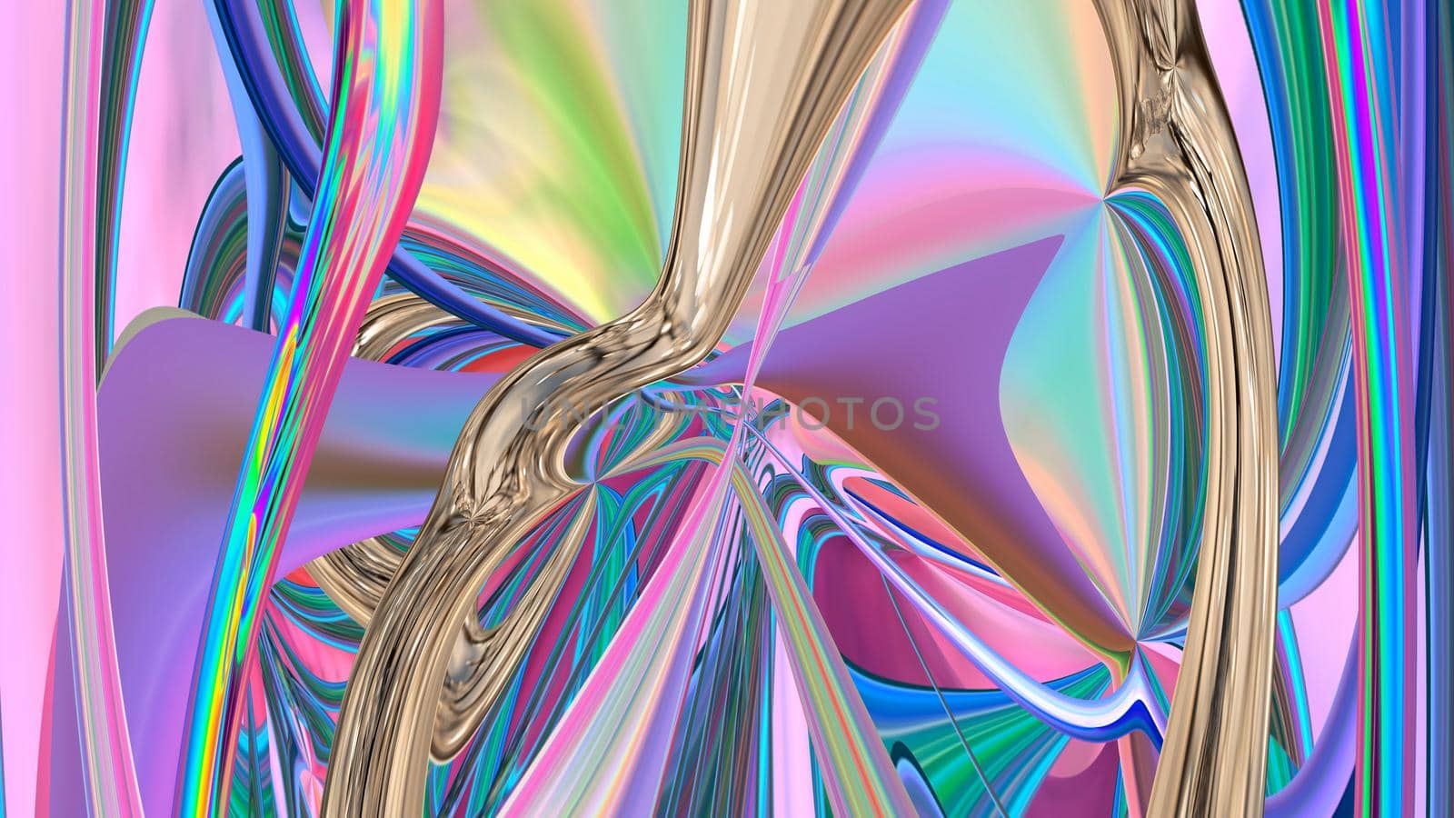 Abstract multicolored iridescent texture background. 3d image.
