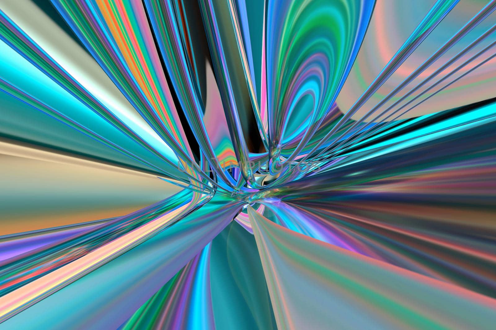 Abstract multicolored iridescent texture background. 3d image.