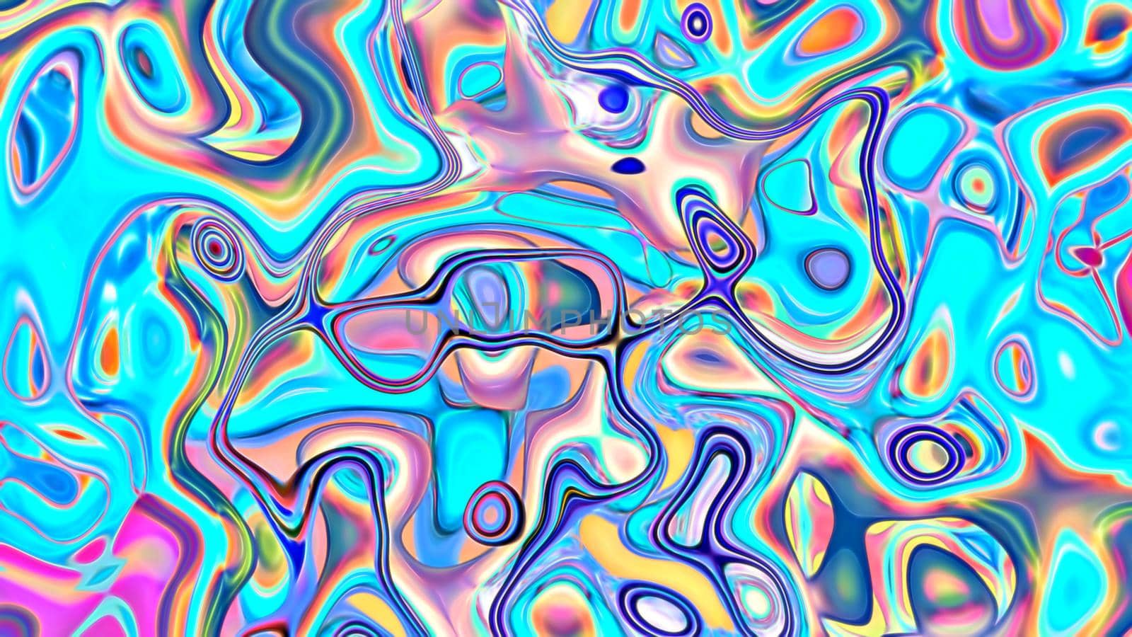 Abstract multicolored iridescent texture background. 3d image.