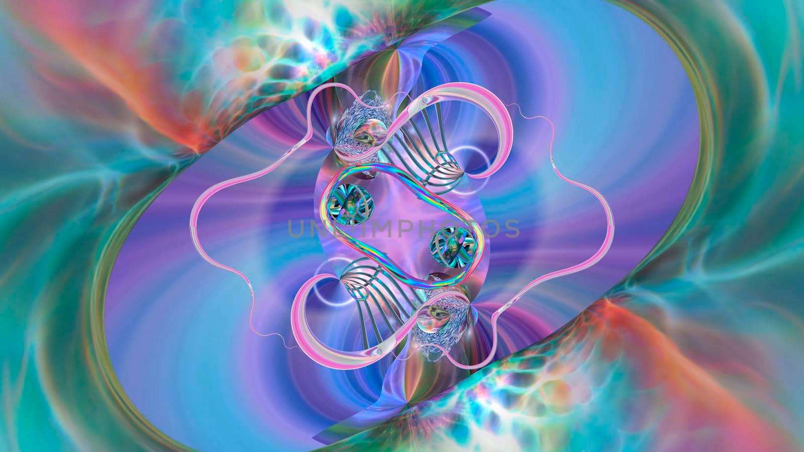 Abstract multicolored iridescent texture background. 3d image.