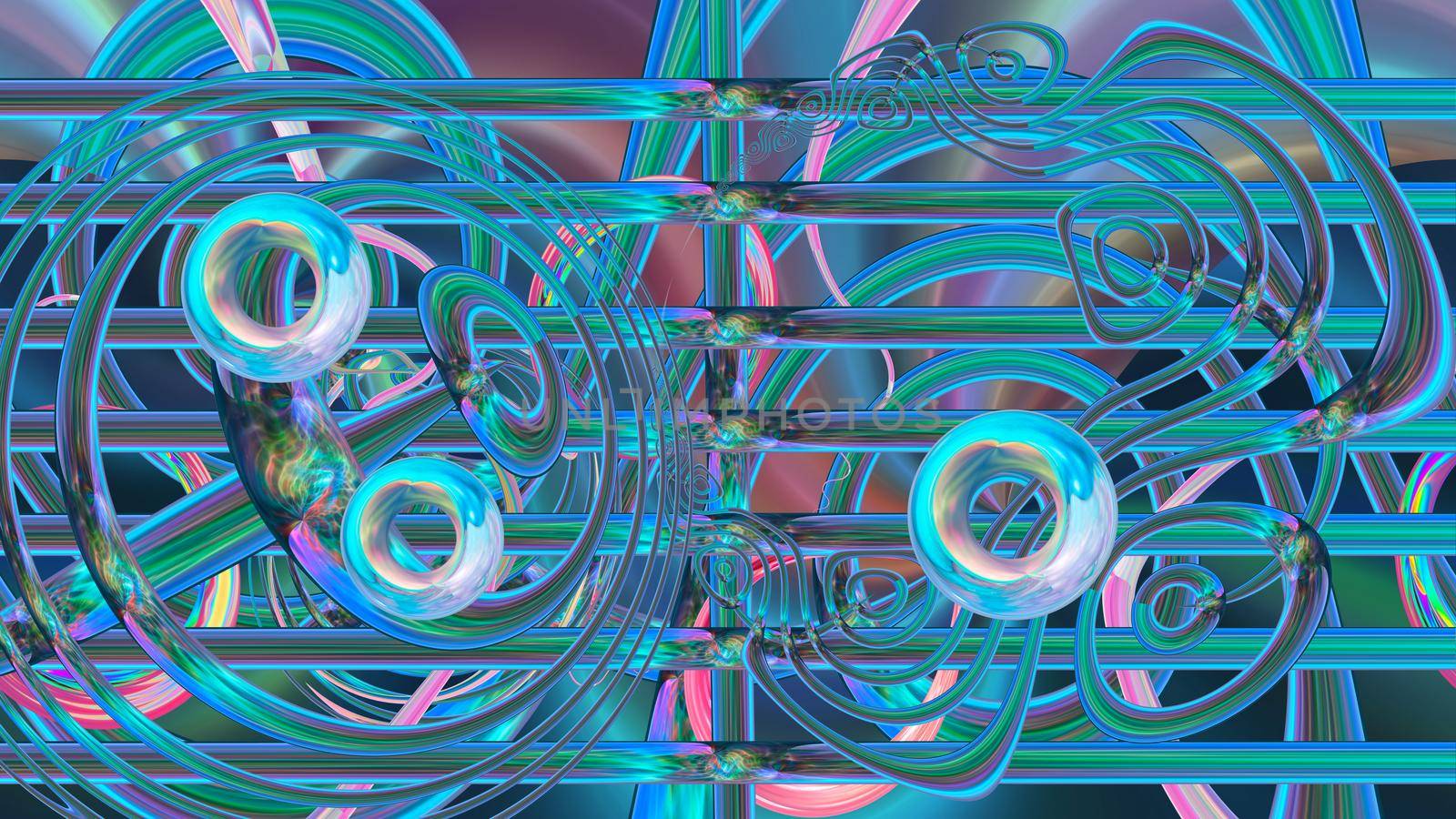 Abstract multicolored iridescent texture background. 3d image.