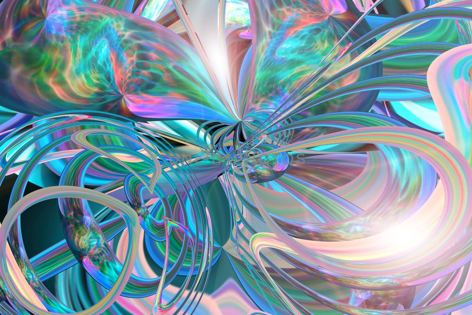 Abstract multicolored iridescent texture background. 3d image.