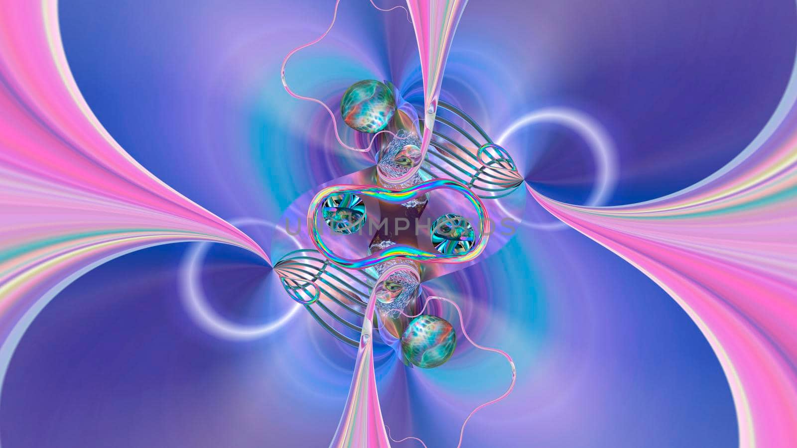 Abstract multicolored iridescent texture background. 3d image.