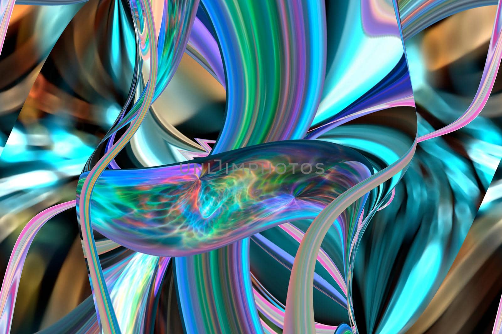 Abstract multicolored iridescent texture background. 3d image.